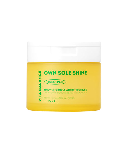 EUNYUL Vita Balance Own Sol Shine Toner Pads 70 sheets, 1 190ml