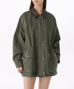 MUSINSA STANDARD WOMAN MUSINSA STANDARD WOMAN Women's Washed Cotton Hunting Jacket [Khaki]