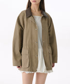 MUSINSA STANDARD WOMAN MUSINSA STANDARD WOMAN Women's Washed Cotton Hunting Jacket [Beige]