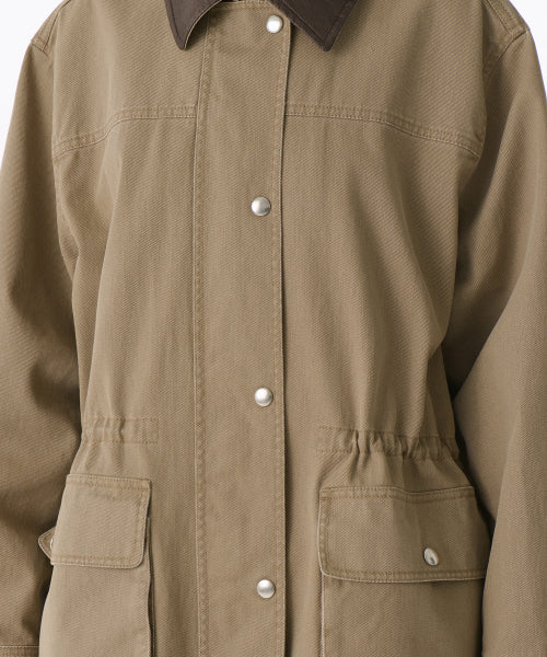 MUSINSA STANDARD WOMAN MUSINSA STANDARD WOMAN Women's Washed Cotton Hunting Jacket [Beige]