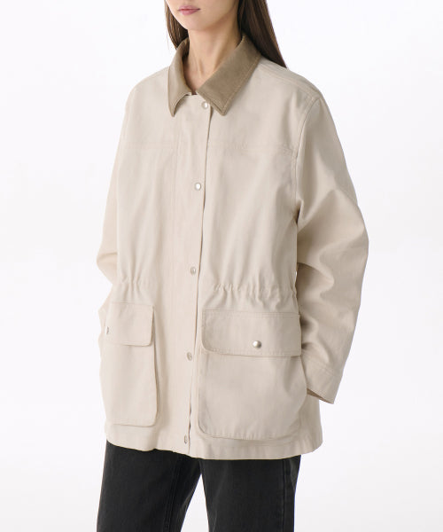 MUSINSA STANDARD WOMAN MUSINSA STANDARD WOMAN Women's Washed Cotton Hunting Jacket [Cream]