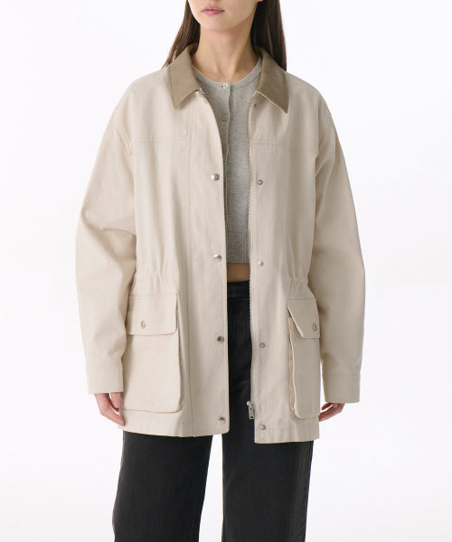 MUSINSA STANDARD WOMAN MUSINSA STANDARD WOMAN Women's Washed Cotton Hunting Jacket [Cream]