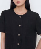 MUSINSA STANDARD WOMAN MUSINSA STANDARD WOMAN Women's Round Neck Tweed Crop Short Sleeve Jacket (Size S)