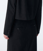 MUSINSA STANDARD WOMAN MUSINSA STANDARD WOMAN Women's Collarless 3 Button Crop Blazer [Black] Size S