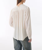 MUSINSA STANDARD WOMAN MUSINSA STANDARD WOMAN Volume Shirring Tie Blouse (Size S)