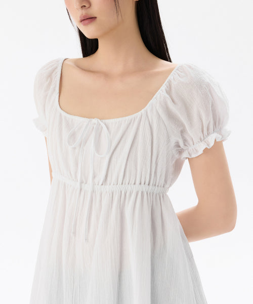MUSINSA STANDARD WOMAN MUSINSA STANDARD WOMAN Cotton Babydoll Mini Dress (Size Option)