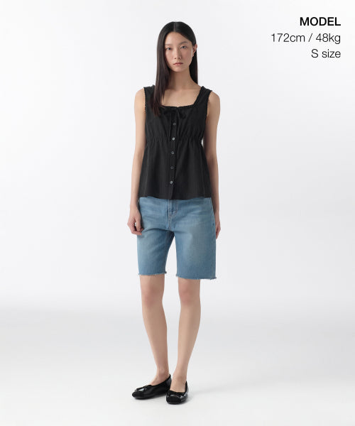 MUSINSA STANDARD WOMAN MUSINSA STANDARD WOMAN Women's T-Shirt Sleeveless [Black]