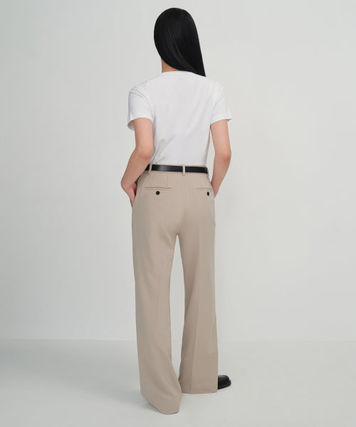 MUSINSA STANDARD WOMAN MUSINSA STANDARD WOMAN Women's Wide Hidden Banding Slacks [Warm Sand]
