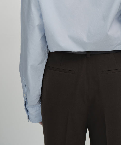 MUSINSA STANDARD WOMAN MUSINSA STANDARD WOMAN High Waist Wide Slacks (Dark Brown)