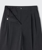 MUSINSA STANDARD WOMAN MUSINSA STANDARD WOMAN High Waist Wide Slacks (Charcoal Gray)
