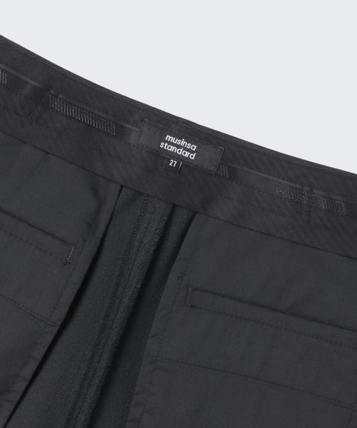 MUSINSA STANDARD WOMAN MUSINSA STANDARD WOMAN High Waist Wide Slacks (Charcoal Gray)