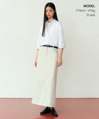 MUSINSA STANDARD WOMAN MUSINSA STANDARD WOMAN Maxi Skirt Dusty Cream