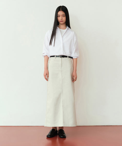 MUSINSA STANDARD WOMAN MUSINSA STANDARD WOMAN Maxi Skirt Dusty Cream