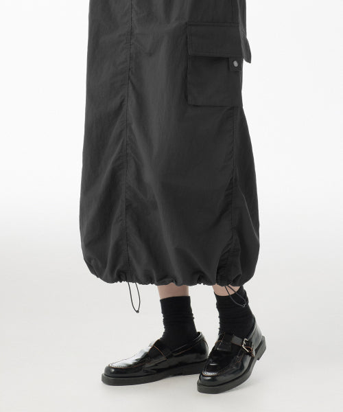 MUSINSA STANDARD WOMAN MUSINSA STANDARD WOMAN Nylon Parachute Skirt Dark Gray