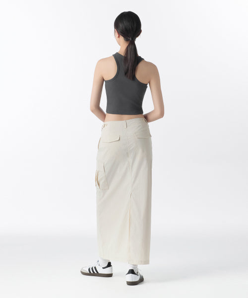 MUSINSA STANDARD WOMAN MUSINSA STANDARD WOMAN Cargo Maxi Skirt (Cream)