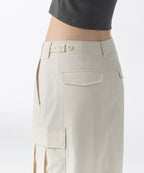 MUSINSA STANDARD WOMAN MUSINSA STANDARD WOMAN Cargo Maxi Skirt (Cream)