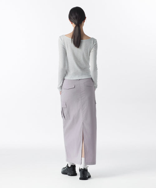 MUSINSA STANDARD WOMAN MUSINSA STANDARD WOMAN Cargo Maxi Skirt [Lavender]