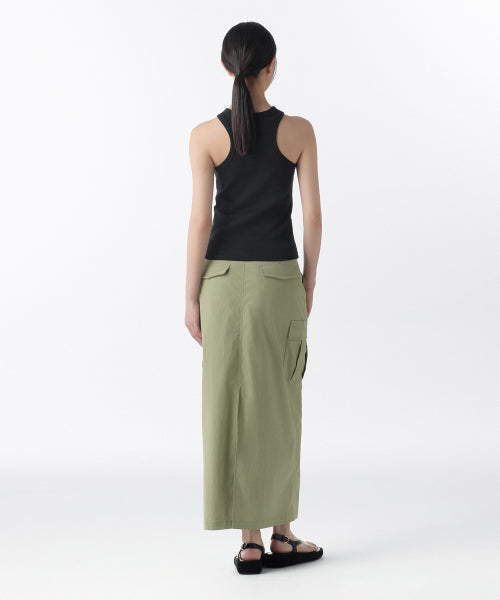 MUSINSA STANDARD WOMAN MUSINSA STANDARD WOMAN Cargo Maxi Skirt Sage