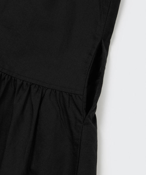 MUSINSA STANDARD WOMAN MUSINSA STANDARD WOMAN Cotton Tiered Mini Dress (Black)