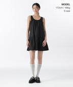 MUSINSA STANDARD WOMAN MUSINSA STANDARD WOMAN Cotton Tiered Mini Dress (Black)