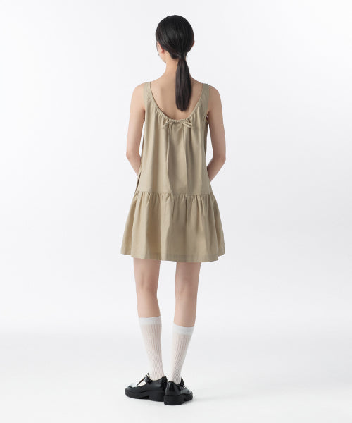 MUSINSA STANDARD WOMAN MUSINSA STANDARD WOMAN Women's Cotton Tiered Mini Dress (Beige)