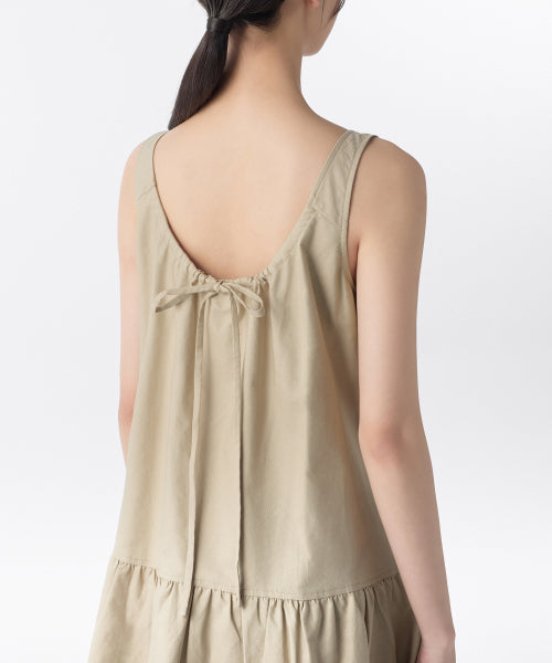 MUSINSA STANDARD WOMAN MUSINSA STANDARD WOMAN Women's Cotton Tiered Mini Dress (Beige)