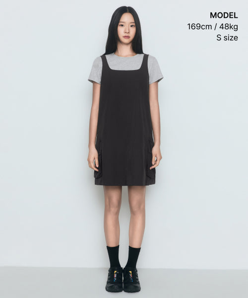 MUSINSA STANDARD WOMAN MUSINSA STANDARD WOMAN Women's Cargo Mini Dress Gunmetal