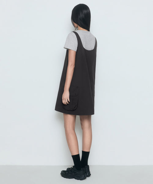 MUSINSA STANDARD WOMAN MUSINSA STANDARD WOMAN Women's Cargo Mini Dress Gunmetal