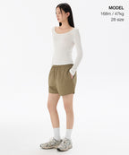 MUSINSA STANDARD WOMAN MUSINSA STANDARD WOMAN Women's nylon banding shorts dusty beige