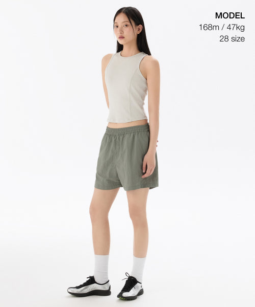MUSINSA STANDARD WOMAN MUSINSA STANDARD WOMAN Women's nylon banding shorts warm gray