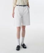 MUSINSA STANDARD WOMAN MUSINSA STANDARD WOMAN Women's Cotton Wide Bermuda Shorts (White)