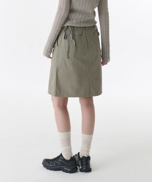 MUSINSA STANDARD WOMAN MUSINSA STANDARD WOMAN Cargo Knee Length Skirt [Sage]