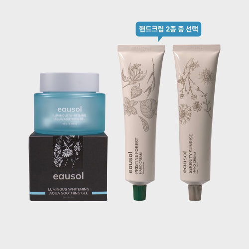 EAUSOL Radiance Aqua Soothing Gel & Hand Cream 1-piece set