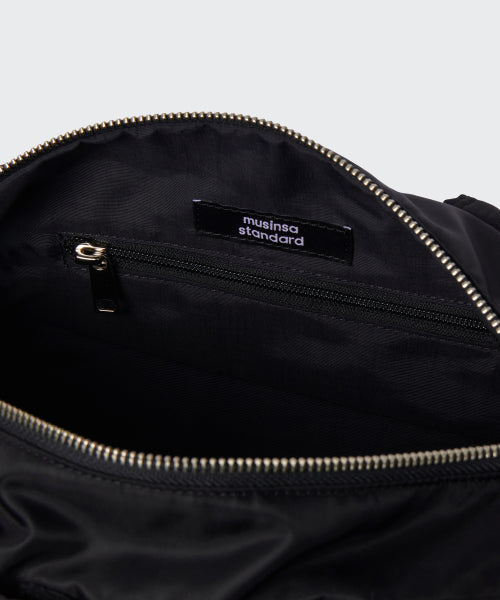 MUSINSA STANDARD WOMAN MUSINSA STANDARD WOMAN Nylon Cylinder Bag Black
