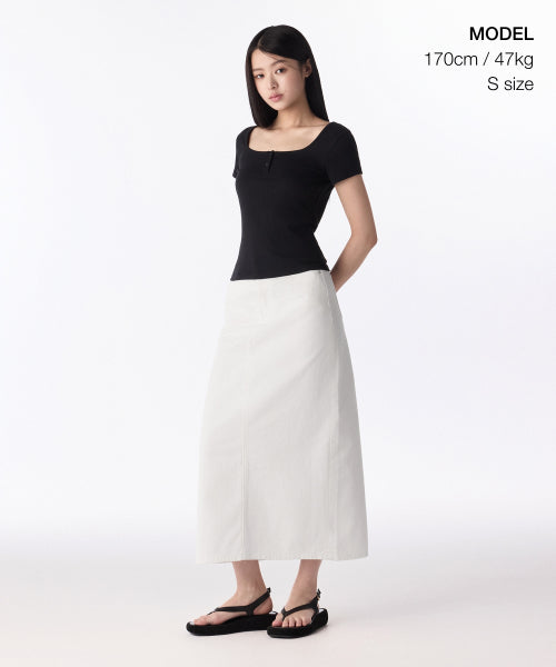 MUSINSA STANDARD WOMAN MUSINSA STANDARD WOMAN Denim Maxi Skirt (Size M)