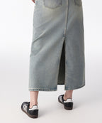 MUSINSA STANDARD WOMAN MUSINSA STANDARD WOMAN Denim Maxi Skirt Yellow Sky Blue