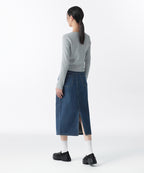 MUSINSA STANDARD WOMAN MUSINSA STANDARD WOMAN Denim Midi Skirt Medium Indigo