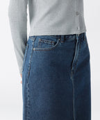 MUSINSA STANDARD WOMAN MUSINSA STANDARD WOMAN Denim Midi Skirt Medium Indigo