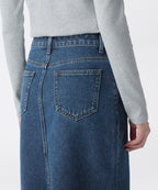 MUSINSA STANDARD WOMAN MUSINSA STANDARD WOMAN Denim Midi Skirt Medium Indigo
