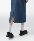 MUSINSA STANDARD WOMAN MUSINSA STANDARD WOMAN Denim Midi Skirt Medium Indigo