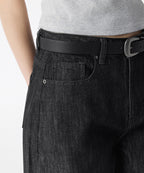 MUSINSA STANDARD WOMAN MUSINSA STANDARD WOMAN Denim Wide Pants [Low Black]