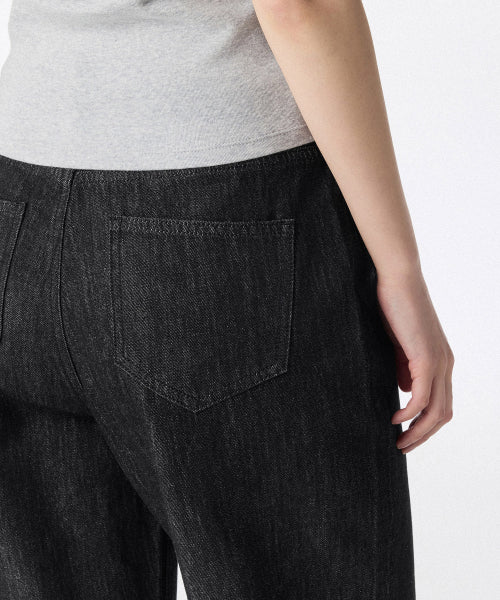 MUSINSA STANDARD WOMAN MUSINSA STANDARD WOMAN Denim Wide Pants [Low Black]