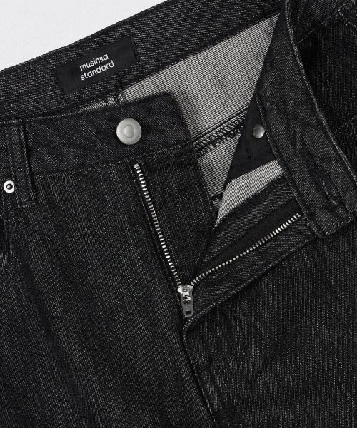 MUSINSA STANDARD WOMAN MUSINSA STANDARD WOMAN Denim Wide Pants [Low Black]