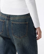 MUSINSA STANDARD WOMAN MUSINSA STANDARD WOMAN Women's Wide Denim Pants Yellow Deep Indigo
