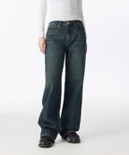 MUSINSA STANDARD WOMAN MUSINSA STANDARD WOMAN Women's Wide Denim Pants Yellow Deep Indigo