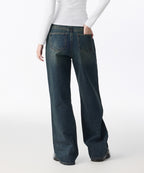 MUSINSA STANDARD WOMAN MUSINSA STANDARD WOMAN Women's Wide Denim Pants Yellow Deep Indigo