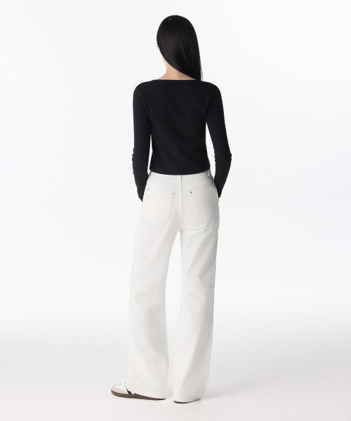 MUSINSA STANDARD WOMAN MUSINSA STANDARD WOMAN Women's Denim Pants [White]