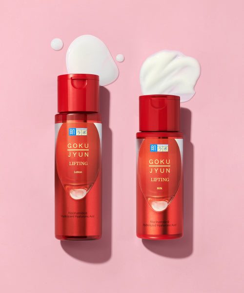 HADALABO [SET] 2 types of Gokujun Lifting Lotion & Milk (+ Heart Mirror Complimentary)