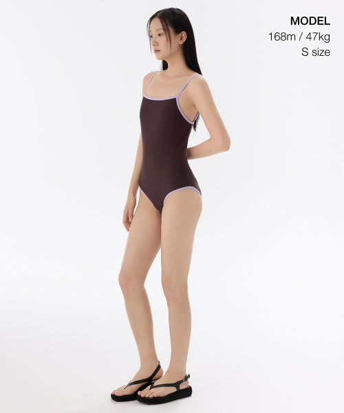 MUSINSA STANDARD WOMAN MUSINSA STANDARD WOMAN One-Piece Swimsuit Dark Brown