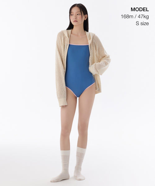 MUSINSA STANDARD WOMAN MUSINSA STANDARD WOMAN One-Piece Swimsuit Grayish Blue